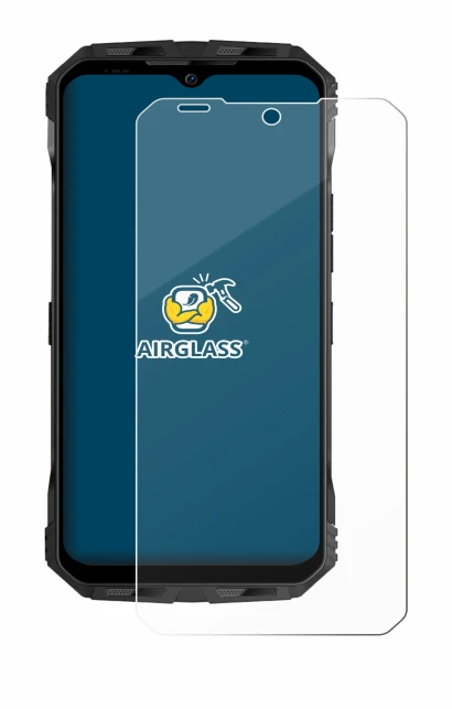 Image of the device Doogee V Max with a wide variety of screen protectors.