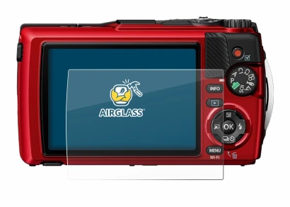 Image of the device Olympus OM System Tough TG-7 with a wide variety of screen protectors.