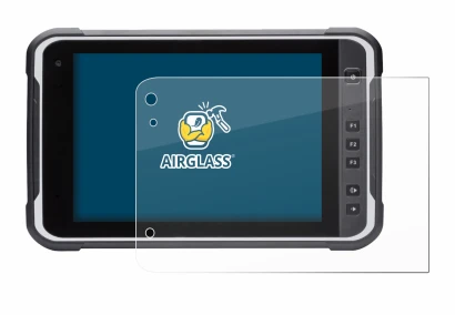 Image of the device Handheld Algiz RT8 with a wide variety of screen protectors.