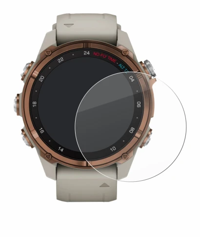 Image of the device Garmin Descent Mk3 (43 mm) with a wide variety of screen protectors.