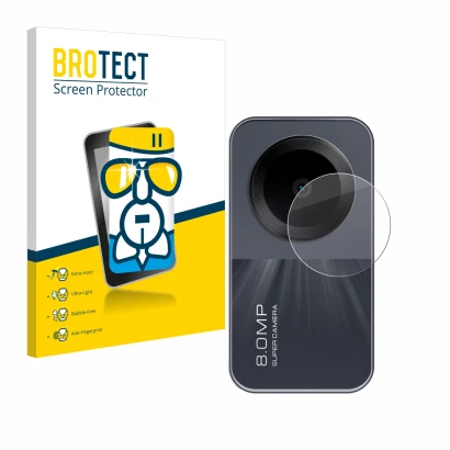 Front side of a product packaging with the brand logo BROTECT. Next to it is the device Xiaomi Redmi Pad SE (ONLY Camera) show