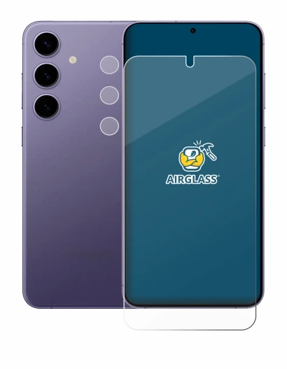 Image of the device Samsung Galaxy S24 Plus (Front+Camera) with a wide variety of screen protectors.