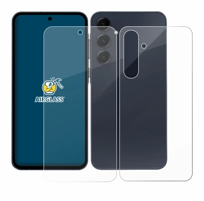 Image of the device Samsung Galaxy A55 5G (Front+Back) with a wide variety of screen protectors.