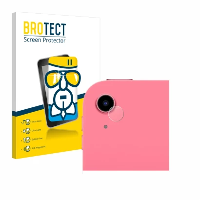 Front side of a product packaging with the brand logo BROTECT. Next to it is the device Apple iPad 10.9" 2022 (ONLY Camera Len