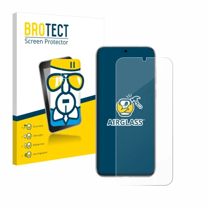 Front side of a product packaging with the brand logo BROTECT. Next to it is the device Huawei Pura 70 Ultra shown with the co