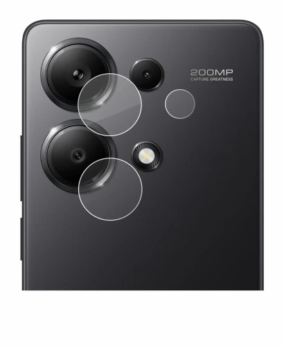 Image of the device Xiaomi Redmi Note 13 Pro 4G (ONLY Camera Lens) with a wide variety of screen protectors.