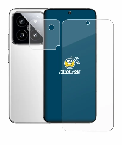 Image of the device Xiaomi 14 (Front+Camera) with a wide variety of screen protectors.