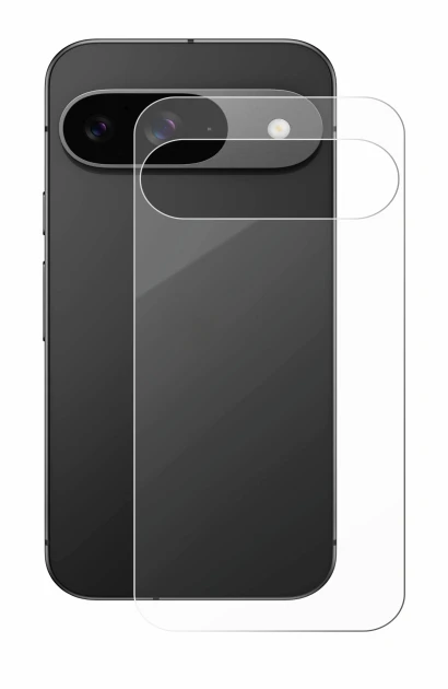 Image of the device Google Pixel 9 (Back) with a wide variety of screen protectors.