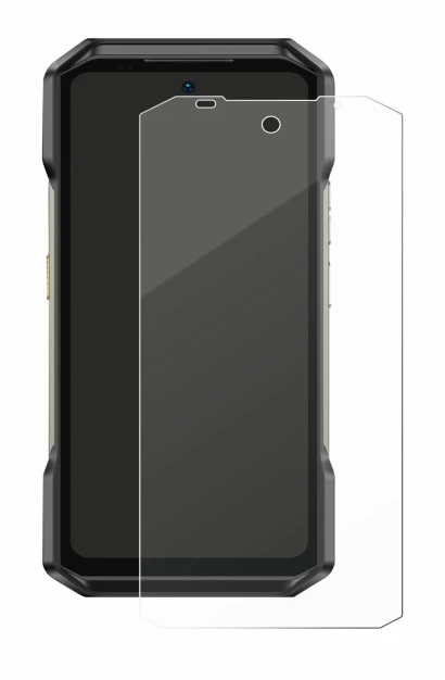 Image of the device Ulefone Armor 27T Pro with a wide variety of screen protectors.