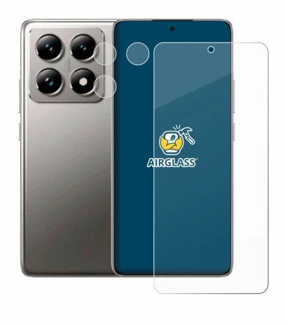 Image of the device Xiaomi 14T (Front+Camera) with a wide variety of screen protectors.