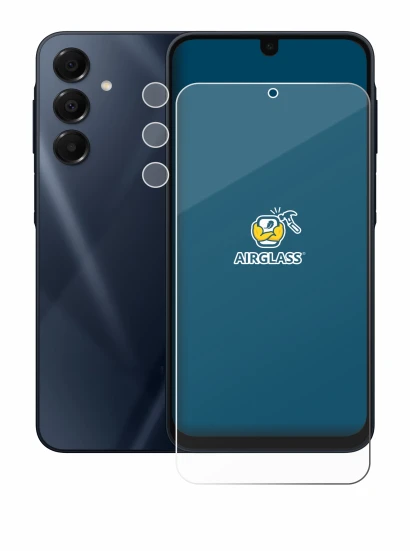 Image of the device Samsung Galaxy A16 5G (Front+Camera) with a wide variety of screen protectors.