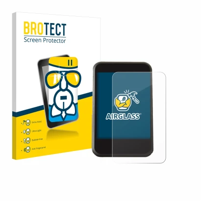 Front side of a product packaging with the brand logo BROTECT. Next to it is the device Freesky YL81F shown with the correspon