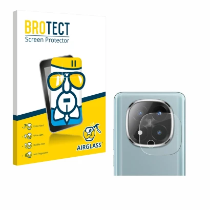 Front side of a product packaging with the brand logo BROTECT. Next to it is the device Xiaomi Redmi Note 14 Pro Plus (ONLY Ca