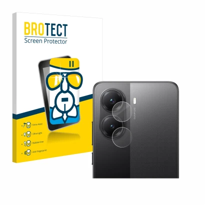 Front side of a product packaging with the brand logo BROTECT. Next to it is the device Xiaomi Poco X7 Pro (ONLY Camera Lens) 