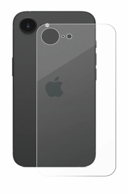 Image of the device Apple iPhone 16e (Back) with a wide variety of screen protectors.