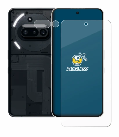 Image of the device Nothing Phone (3a) (Front+Camera) with a wide variety of screen protectors.