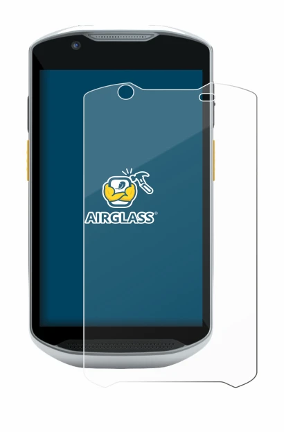 Image of the device Zebra TC52x-HC with a wide variety of screen protectors.