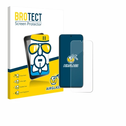Front side of a product packaging with the brand logo BROTECT. Next to it is the device Huawei Pura 80 Ultra shown with the co
