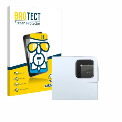 Front side of a product packaging with the brand logo BROTECT. Next to it is the device Xiaomi Pad 7 (ONLY Camera Lens) shown