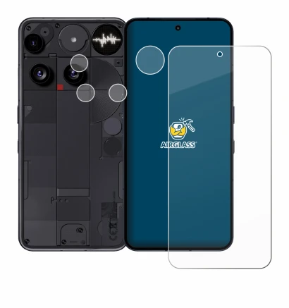 Image of the device Nothing Phone (3) (Front+Camera) with a wide variety of screen protectors.