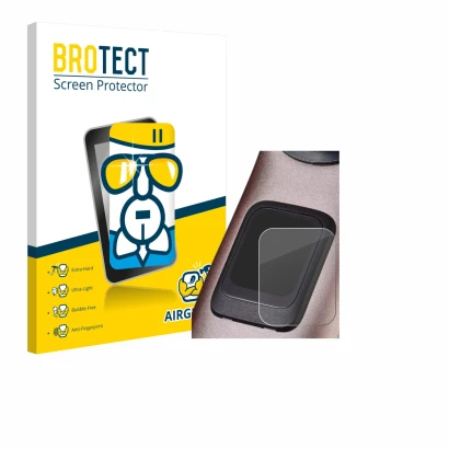 Front side of a product packaging with the brand logo BROTECT. Next to it is the device Specialized Turbo Levo 4 shown with th