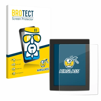 Front side of a product packaging with the brand logo BROTECT. Next to it is the device Volvo XC90 11.2" shown with the corres