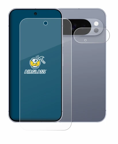 Image of the device Google Pixel 10 Pro (Front+Camera) with a wide variety of screen protectors.