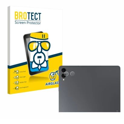 Front side of a product packaging with the brand logo BROTECT. Next to it is the device Samsung Galaxy Tab S11 Ultra (ONLY Cam