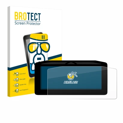 Front side of a product packaging with the brand logo BROTECT. Next to it is the device Ducati Streetfighter V4 2025 Speedomet