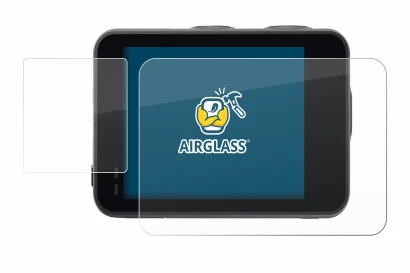 Image of the device Akaso Brave 7 with a wide variety of screen protectors.
