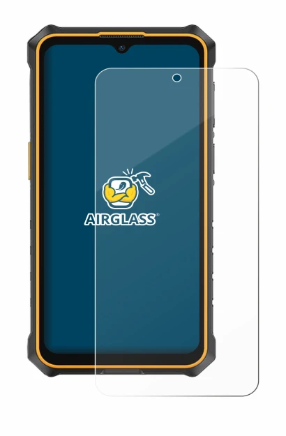 Image of the device Ulefone RugKing 3 Pro with a wide variety of screen protectors.