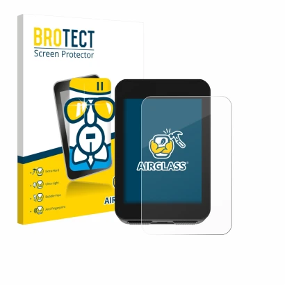 Front side of a product packaging with the brand logo BROTECT. Next to it is the device Bikevee BKV310A 2.4" shown with the co