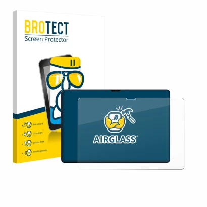 Front side of a product packaging with the brand logo BROTECT. Next to it is the device Xiaomi Pad 7 Ultra shown with the corr