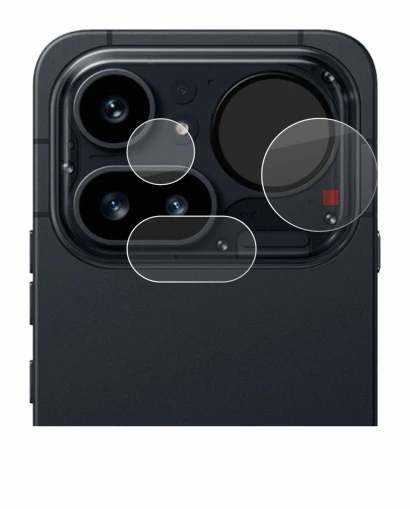 Image of the device Nothing Phone (4a) Pro (ONLY Camera Lens) with a wide variety of screen protectors.