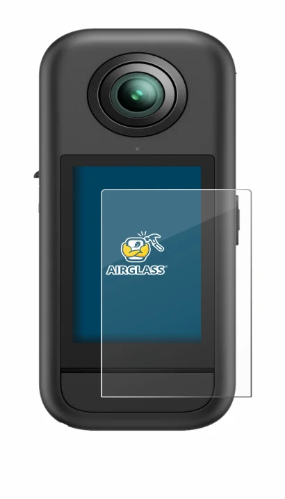 Image of the device Akaso 360 with a wide variety of screen protectors.