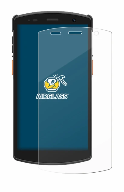 Image of the device Urovo CT58S with a wide variety of screen protectors.