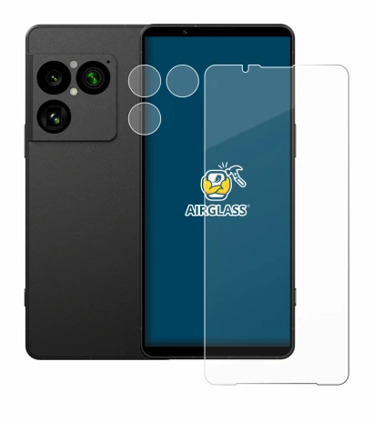 Image of the device Sony Xperia 1 VIII (Front+Camera) with a wide variety of screen protectors.