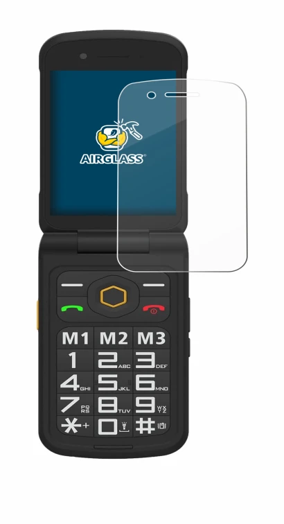 Image of the device AGM M8 FLIP with a wide variety of screen protectors.