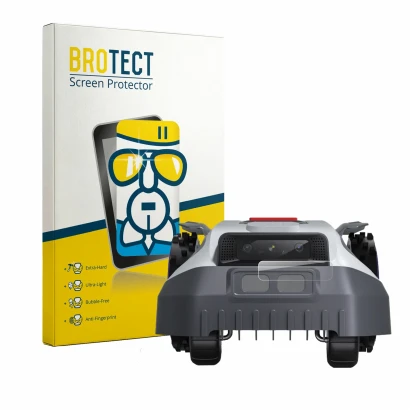 Front side of a product packaging with the brand logo BROTECT. Next to it is the device Anthbot M9 (ONLY Camera Lens) shown wi
