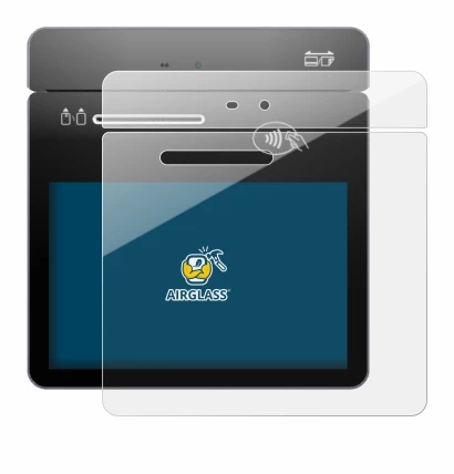 Image of the device Pax A3700 with a wide variety of screen protectors.