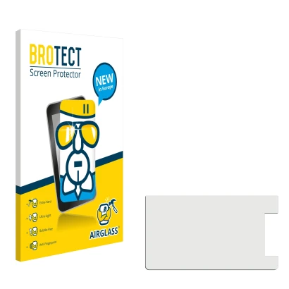 Front side of a product packaging with the brand logo BROTECT. Next to it is the corresponding screen protector.
