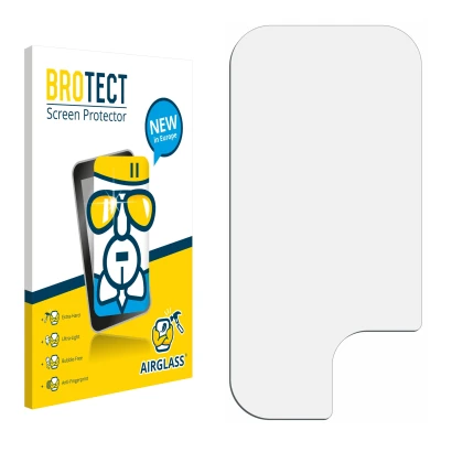 Front side of a product packaging with the brand logo BROTECT. Next to it is the corresponding screen protector.