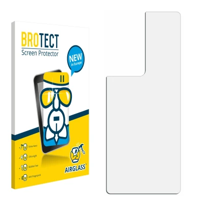 Front side of a product packaging with the brand logo BROTECT. Next to it is the corresponding screen protector.