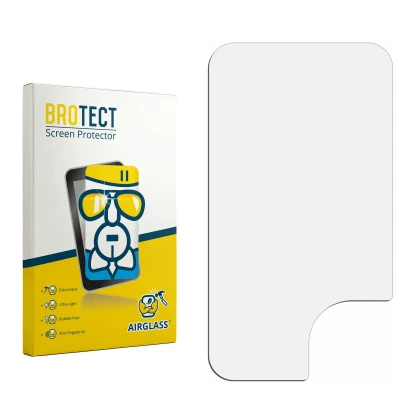 Front side of a product packaging with the brand logo BROTECT. Next to it is the corresponding screen protector.