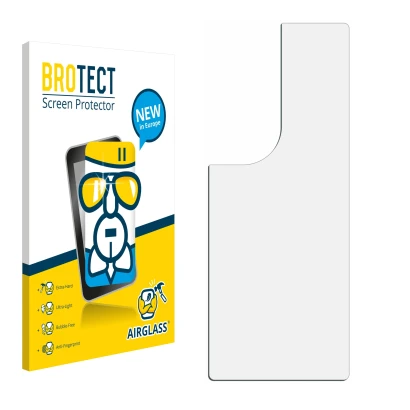 Front side of a product packaging with the brand logo BROTECT. Next to it is the corresponding screen protector.