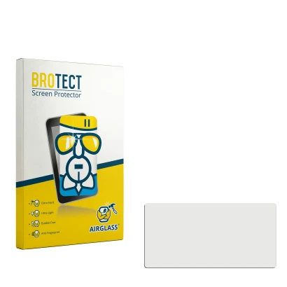 Front side of a product packaging with the brand logo BROTECT. Next to it is the corresponding screen protector.