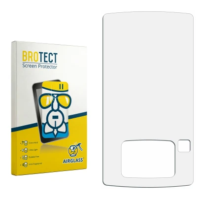 Front side of a product packaging with the brand logo BROTECT. Next to it is the corresponding screen protector.