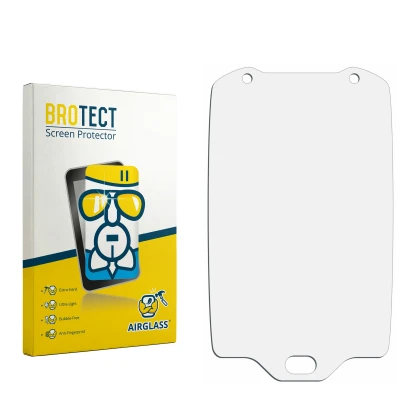 Front side of a product packaging with the brand logo BROTECT. Next to it is the corresponding screen protector.