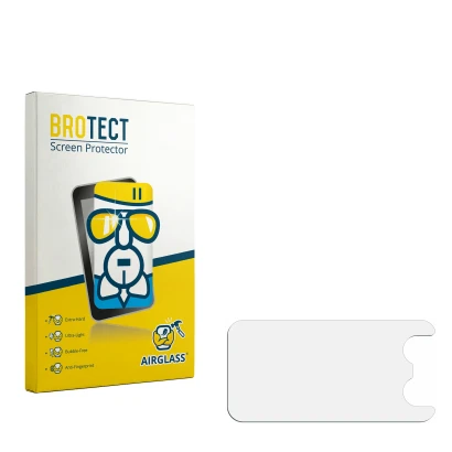 Front side of a product packaging with the brand logo BROTECT. Next to it is the corresponding screen protector.