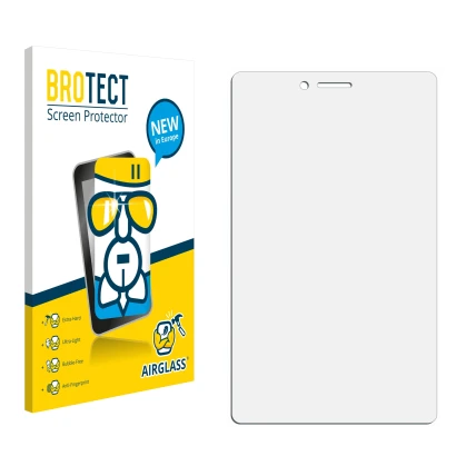 Front side of a product packaging with the brand logo BROTECT. Next to it is the corresponding screen protector.